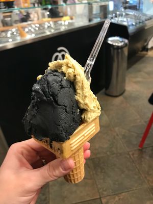 one of my favourite combinations - Pistachio and The Ninja  at Premarché Gelateria in Kyoto