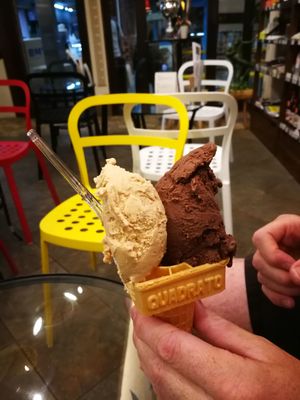 Belgium chocolate and brown sugar at Premarché Gelateria in Kyoto