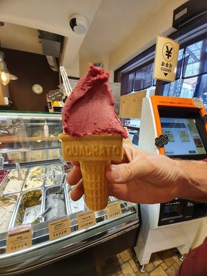 Blueberry and honey🐝 at Premarché Gelateria in Kyoto