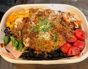 BBQ Pulled Jackfruit with signature rice  at Pow Pow - H St NE in Washington