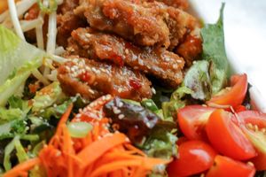 Natalie Porkman- sweet & sour "pork" with house- made seitan! at Pow Pow - H St NE in Washington