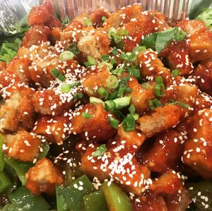 Catering, vegan sweet & sour pork at Pow Pow - H St NE in Washington