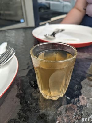 Complementary shai- hot gingery spiced tea at Café Merkama in Ballarat