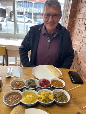 Vegan tasting plate   at Café Merkama in Ballarat