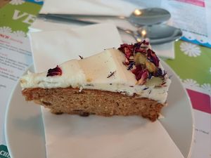 Carrot cake at Zapato Lounge in Northampton