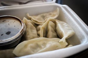 steamed wonton dumplings at Amitabha in Prague