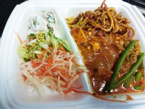 Lots of options during the lunchtime bufet at Amitabha in Prague