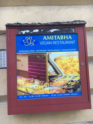 the sign  at Amitabha in Prague