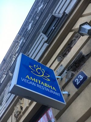 the sign  at Amitabha in Prague