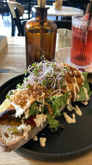 Stulle der Woche - delicious and so many textures and flavors!  at Satt und Glücklich in Kassel