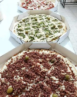 Pizzas at Veganize Pizzaria e Esfiharia in Sao Paulo