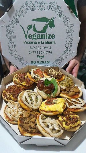 Esfihas at Veganize Pizzaria e Esfiharia in Sao Paulo