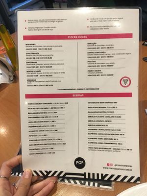 Cardápio   at Pop Vegan Food in Sao Paulo