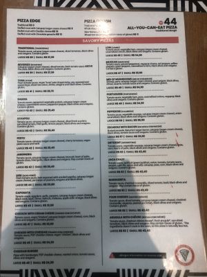 English menu pizza   at Pop Vegan Food in Sao Paulo