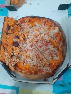 Chicken with cheddar at Pop Vegan Food in Sao Paulo