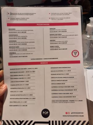 Menu 1 at Pop Vegan Food in Sao Paulo