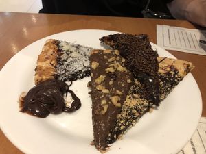 Some dessert pizzas   at Pop Vegan Food in Sao Paulo