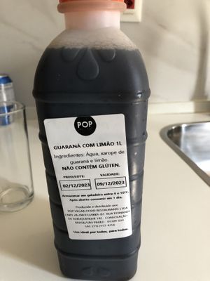 Drinks and other foods available to take away   at Pop Vegan Food in Sao Paulo