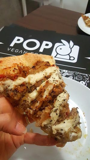 Vegan pizza delivery  at Pop Vegan Food in Sao Paulo