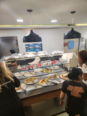 the buffet at Pop Vegan Food in Sao Paulo