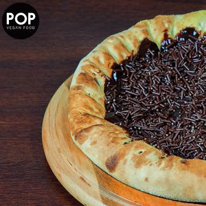Pizza Brigadeiro at Pop Vegan Food in Sao Paulo