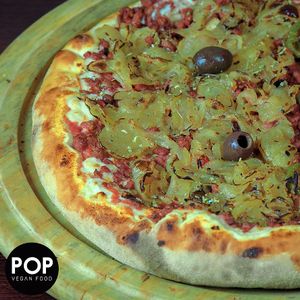 Pizza Baiana at Pop Vegan Food in Sao Paulo