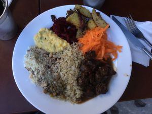 Buffet lunch at Pop Vegan Food in Sao Paulo