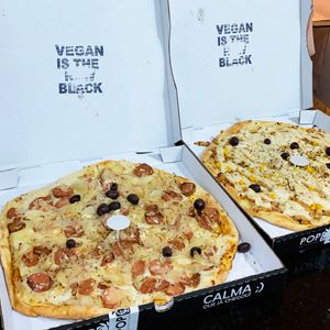 Pizza delivered to your door  at Pop Vegan Food in Sao Paulo