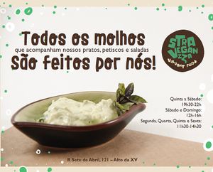 Specia sauces... at Straveganzza in Curitiba