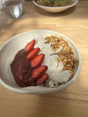 Açai smoothie bowl  at Bowl in Mykonos