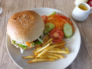 Falafel Burger at Dow Vegan Restaurant in Koh Phi Phi