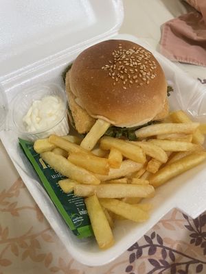 Tofu burger  at Dow Vegan Restaurant in Koh Phi Phi