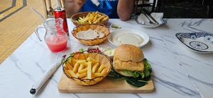 Tofu burger at Dow Vegan Restaurant in Koh Phi Phi
