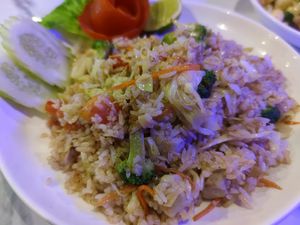 Fried rice with meat balls at Dow Vegan Restaurant in Koh Phi Phi