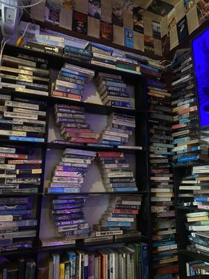 Bookshelves!   at Dow Vegan Restaurant in Koh Phi Phi