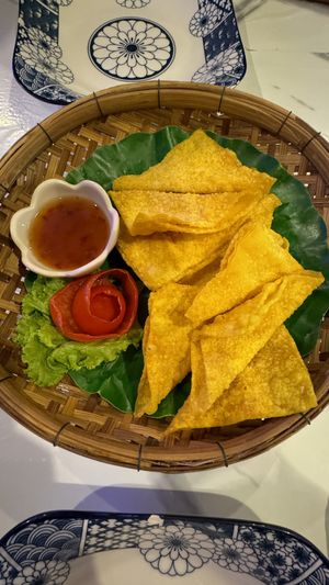 Waton (like tortilla chips )  at Dow Vegan Restaurant in Koh Phi Phi