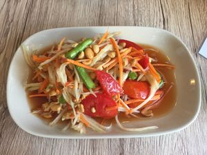 Papaya salad at Dow Vegan Restaurant in Koh Phi Phi