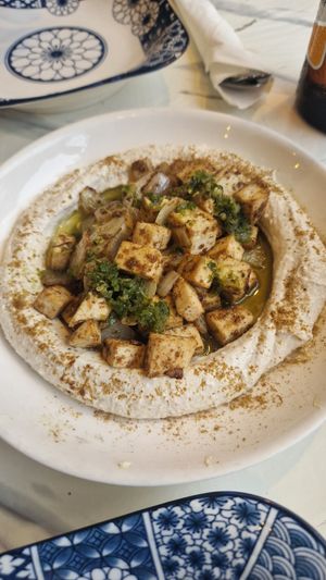 tofu ,hummus with pita bread at Dow Vegan Restaurant in Koh Phi Phi
