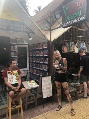 Banana smoothie!  at Dow Vegan Restaurant in Koh Phi Phi