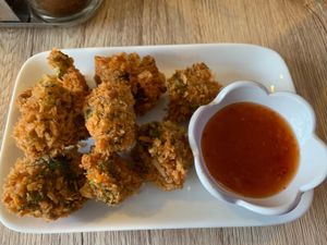 Deep fried broccoli  at Dow Vegan Restaurant in Koh Phi Phi