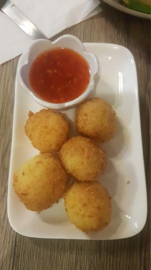 Fried potato balls  at Dow Vegan Restaurant in Koh Phi Phi