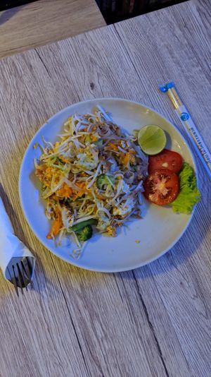 A variety of the dishes  at Dow Vegan Restaurant in Koh Phi Phi