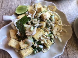 Tofu salad, must try! at Dow Vegan Restaurant in Koh Phi Phi
