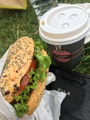 avocado bagel and soya latte at Coffee Fellows - Trankgasse in Cologne