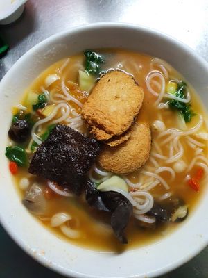 Fish mee hoon soup ~ Circuit Breaker Period Phase 3 at Simple Food 煜星素 in Central Singapore