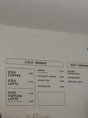 Drinks   at Tribeca Ice Cream in Berlin