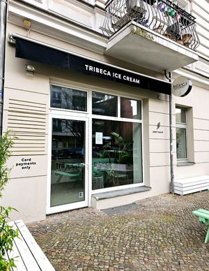 Outside at Tribeca Ice Cream in Berlin