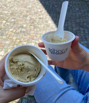 (Salted) Pistachio ice cream  at Tribeca Ice Cream in Berlin