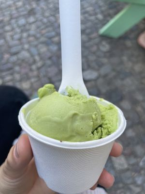 Green tea matcha  at Tribeca Ice Cream in Berlin