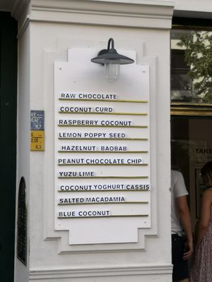 Today's flavours at Tribeca Ice Cream in Berlin